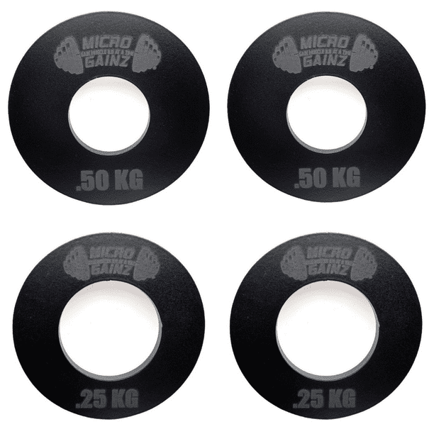 w/Bag-Designed for Olympic Barbells Made in USA 10 Plate Set Strength Training & Micro Loading Micro Gainz Calibrated Fractional Weight Plate Set of .25LB-.50LB-.75LB-1LB-1.25LB Plates 